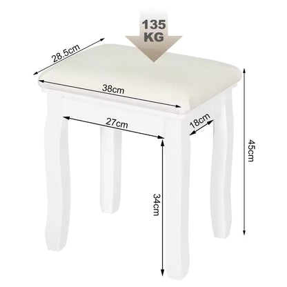Tabouret pour Coiffeuse Blanc