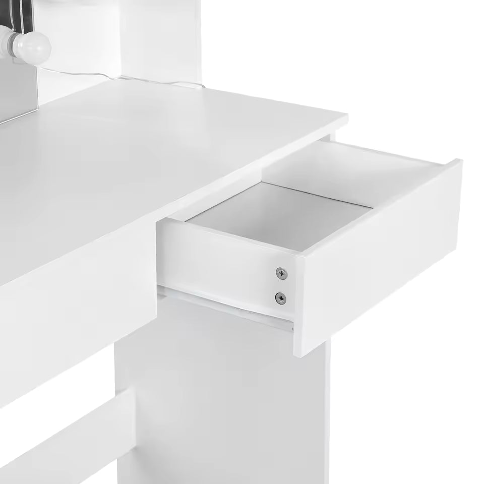 Meuble Coiffeuse avec Eclairage LED et Miroir - Lucie