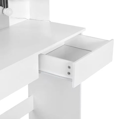 Meuble Coiffeuse avec Eclairage LED et Miroir - Lucie