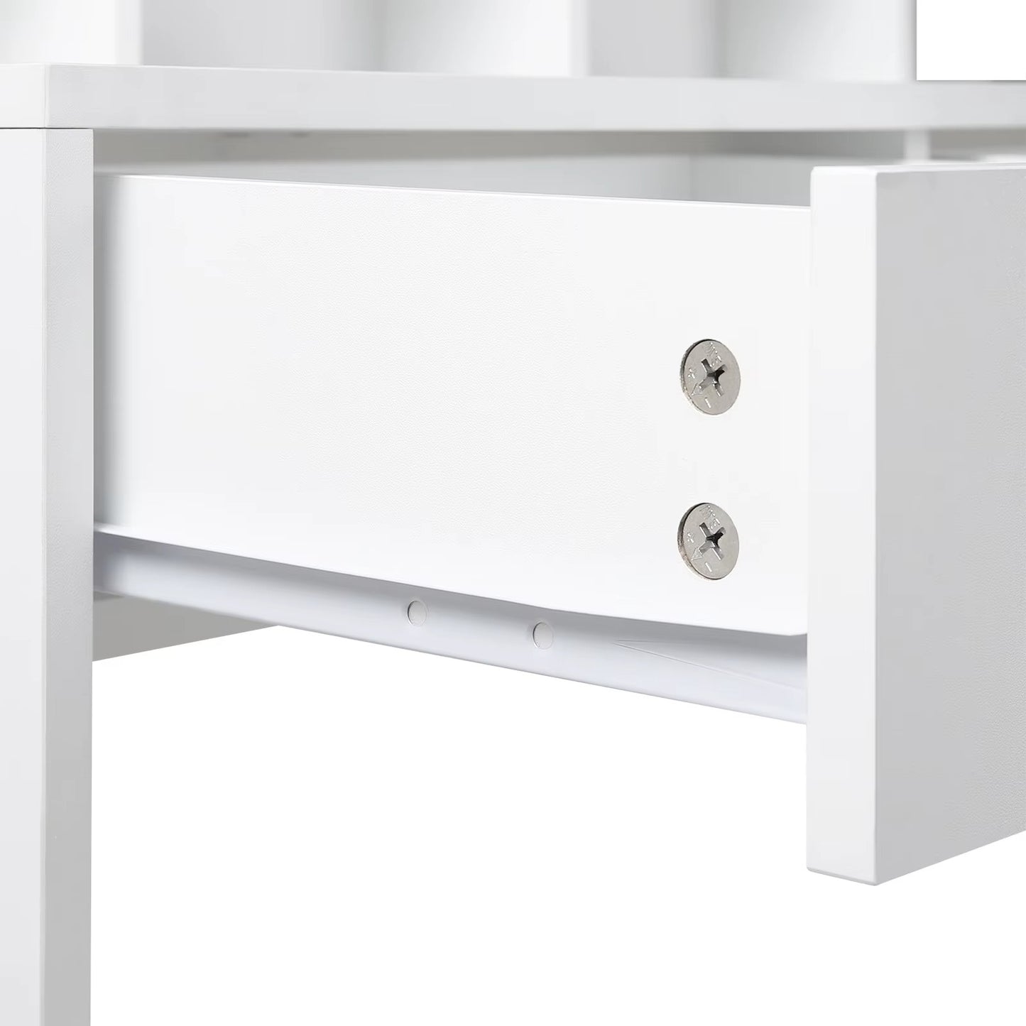 Meuble Coiffeuse avec Ampoules LED et Miroir - Melanie