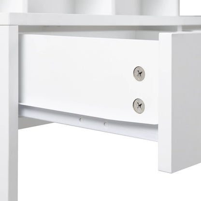 Meuble Coiffeuse avec Ampoules LED et Miroir - Melanie