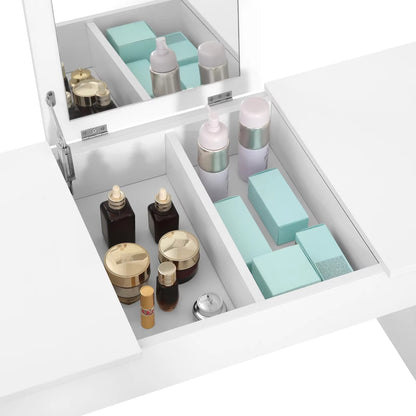 Meuble Coiffeuse avec Miroir Intégré - Lydie